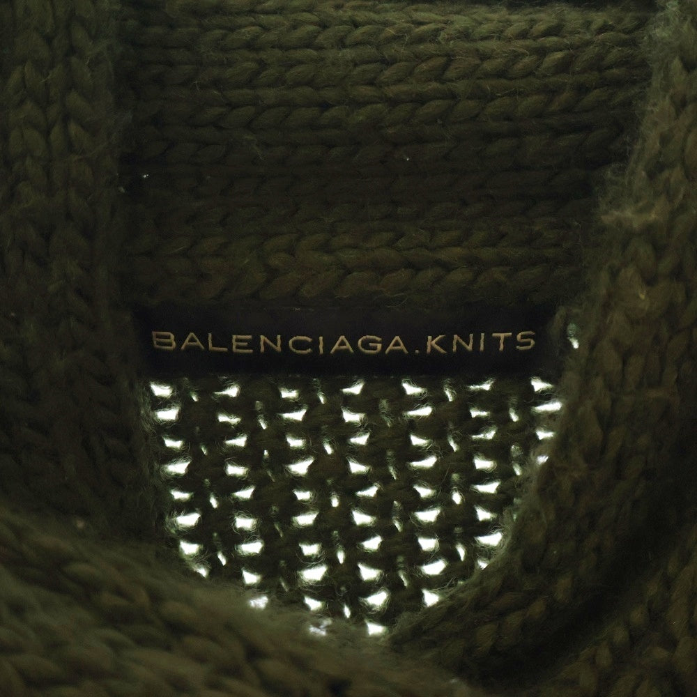 BALENCIAGA(バレンシアガ) ウール混ケーブルニット グリーン 181574 T1085