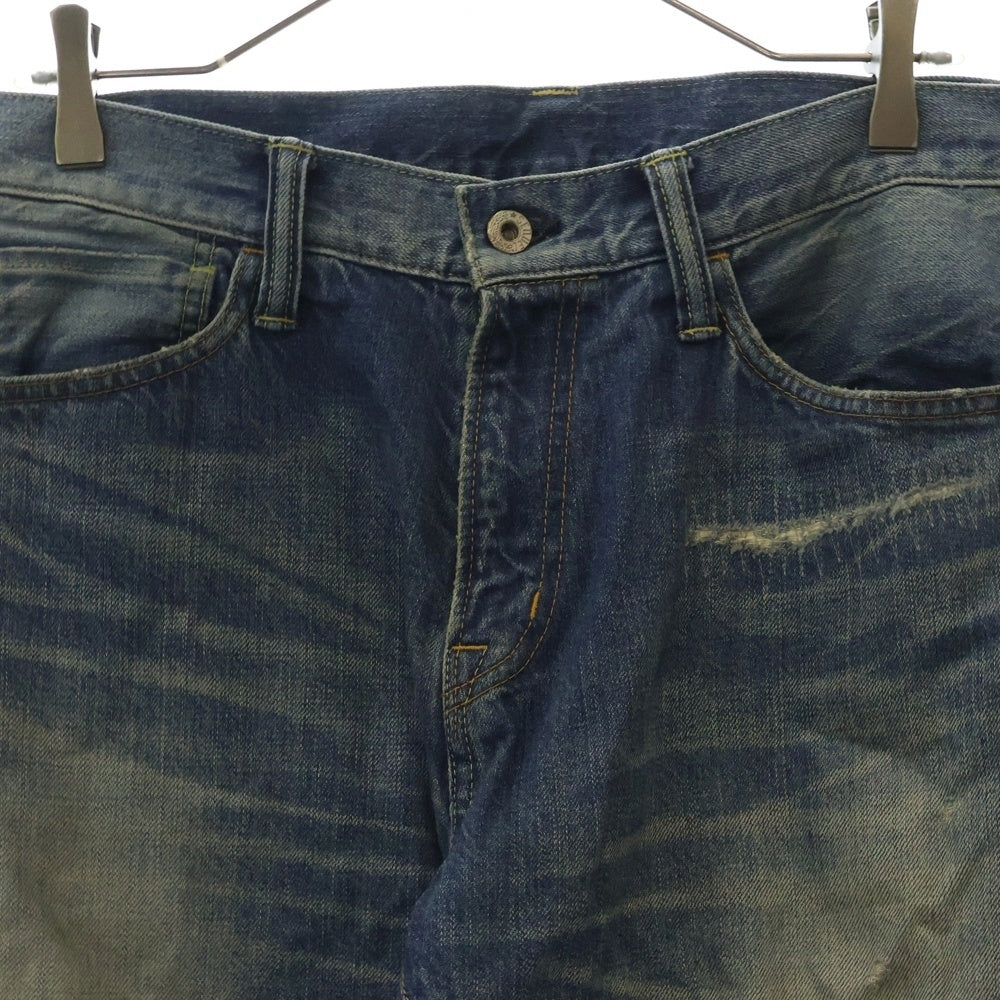 SEQUEL(シークエル) 25SS ×FRAGMENT DAMAGE DENIM PANTS ダメージデニムパンツ インディゴ SQ-25SS-PT-07