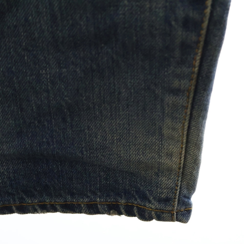 SEQUEL(シークエル) 25SS ×FRAGMENT DAMAGE DENIM PANTS ダメージデニムパンツ インディゴ SQ-25SS-PT-07