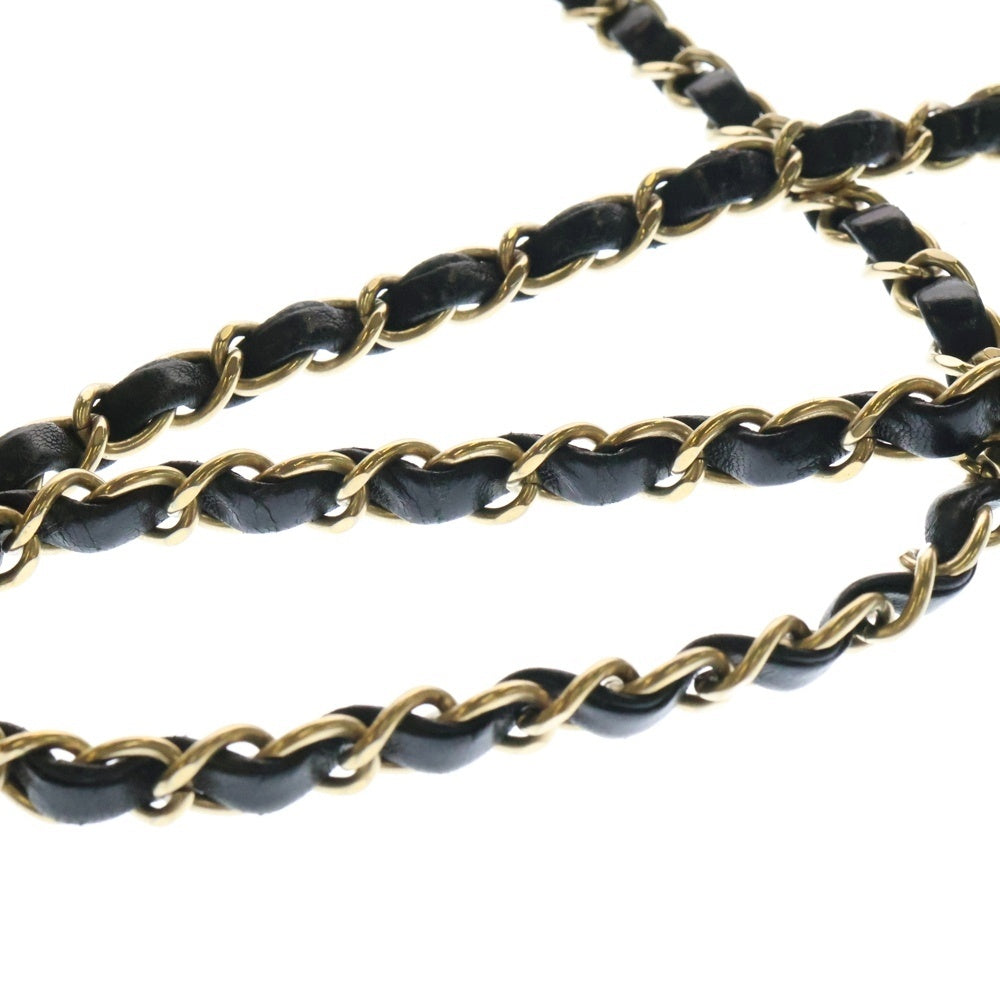CHANEL(シャネル) ミニマトラッセ ココマーク ラムスキン チェーンショルダーバッグ ブラック