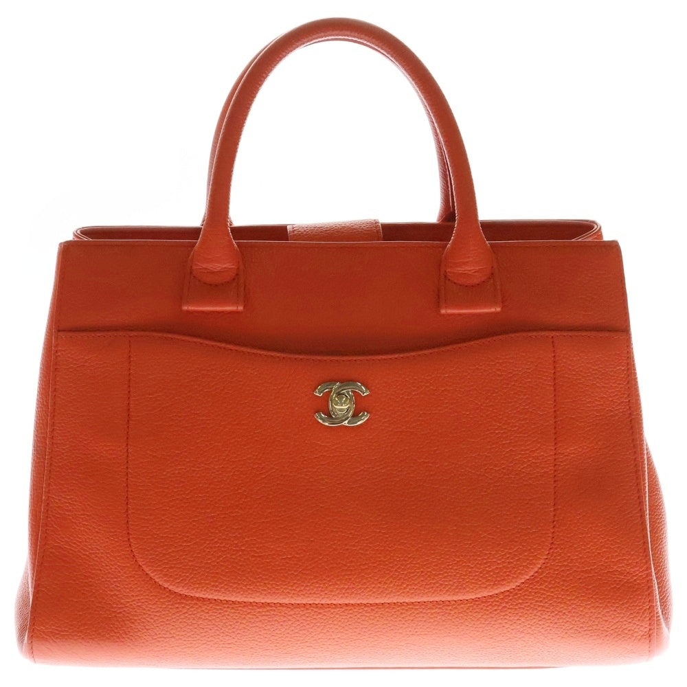 CHANEL(シャネル) ネオエグゼクティブ ココマーク キャビアスキン 2WAY ショルダーハンドバッグ レッド