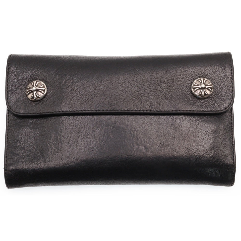 CHROME HEARTS(クロムハーツ) WAVE ウェーブ レザーウォレット 財布 ブラック BCA374