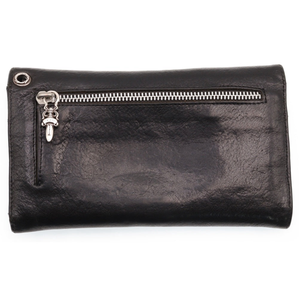 CHROME HEARTS(クロムハーツ) WAVE ウェーブ レザーウォレット 財布 ブラック BCA374