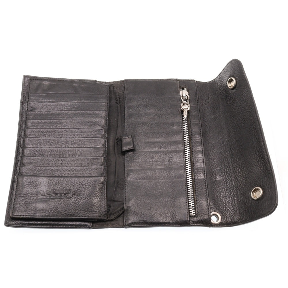 CHROME HEARTS(クロムハーツ) WAVE ウェーブ レザーウォレット 財布 ブラック BCA374