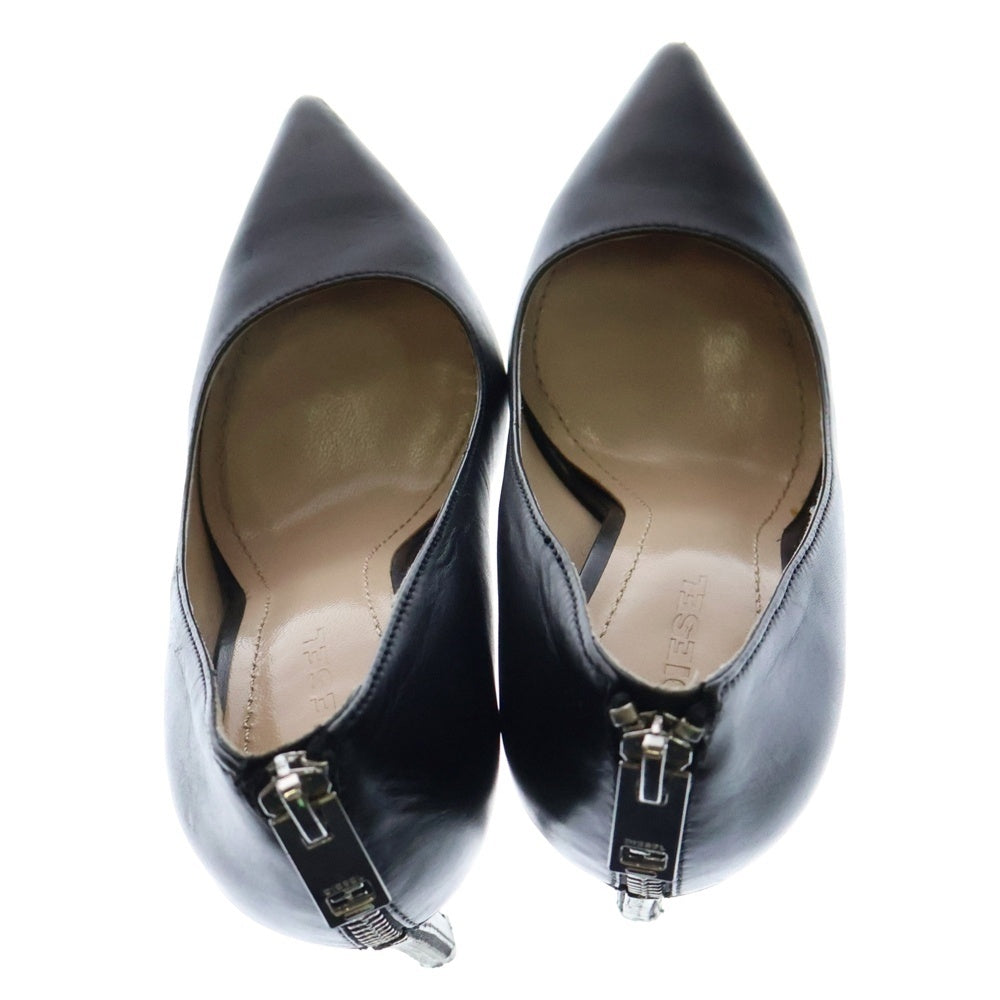 DIESEL(ディーゼル) D-IPPER HP ジップヒールパンプス レディース ブラック