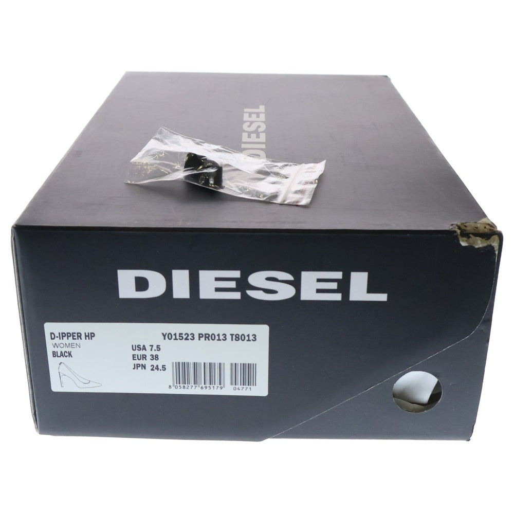 DIESEL(ディーゼル) D-IPPER HP ジップヒールパンプス レディース ブラック