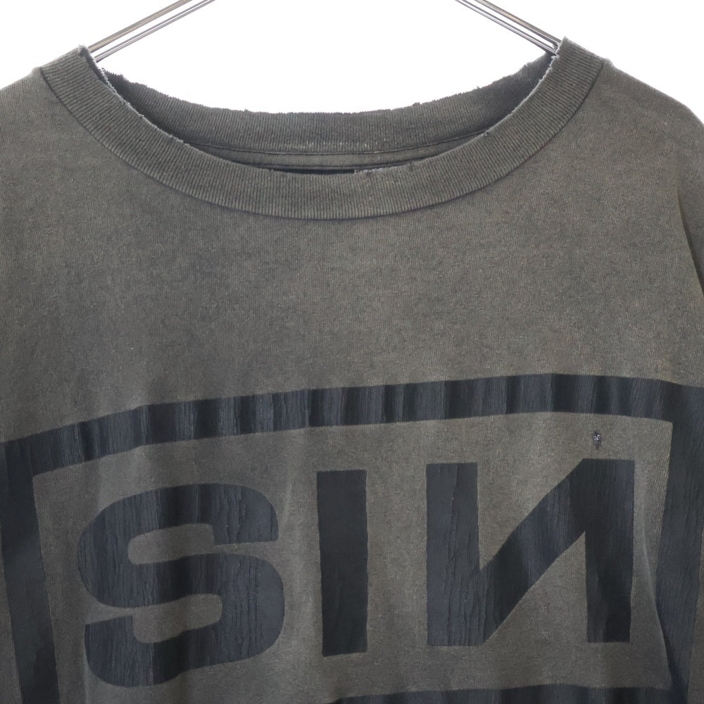 SAINT MICHAEL(セントマイケル) 22AW SIN LS TEE 両面プリント 長袖Tシャツカットソー グレー SM-A22-0000-012