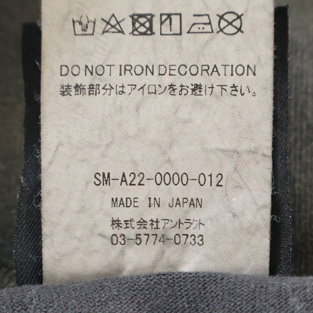 SAINT MICHAEL(セントマイケル) 22AW SIN LS TEE 両面プリント 長袖Tシャツカットソー グレー SM-A22-0000-012