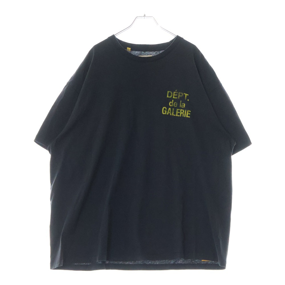 GALLERY DEPT.(ギャラリーデプト) DEPT de la GALERIE Classic Tee 両面ロゴプリント クルーネック半袖Tシャツカットソー ブラック