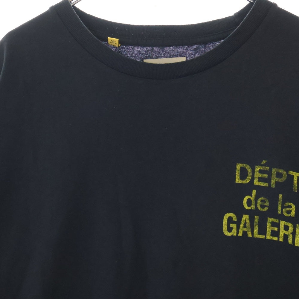 GALLERY DEPT.(ギャラリーデプト) DEPT de la GALERIE Classic Tee 両面ロゴプリント クルーネック半袖Tシャツカットソー ブラック