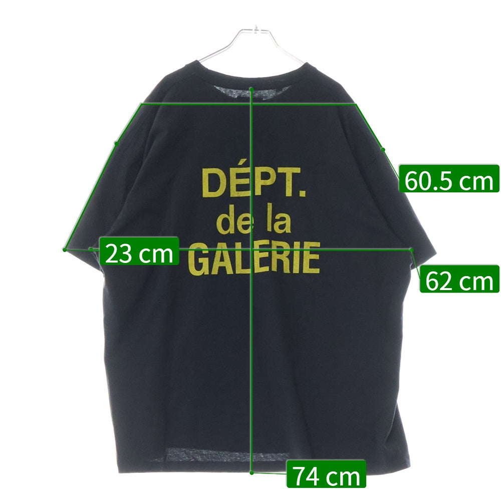 GALLERY DEPT.(ギャラリーデプト) DEPT de la GALERIE Classic Tee 両面ロゴプリント クルーネック半袖Tシャツカットソー ブラック