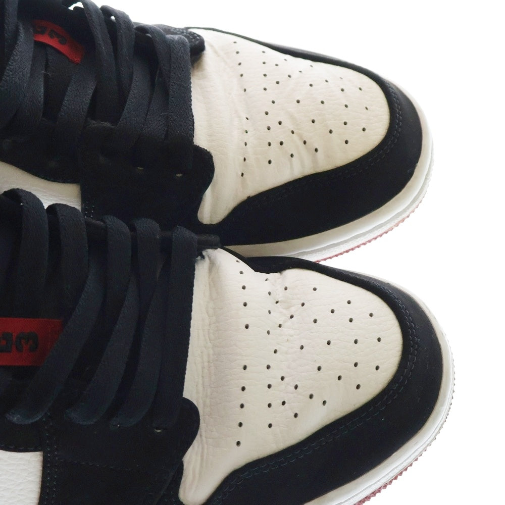 NIKE(ナイキ) Air Jordan 1 Black Toe エアジョーダン1 ブラックトゥ ローカットスニーカー ブラック/レッド US10/28cm 553558-116