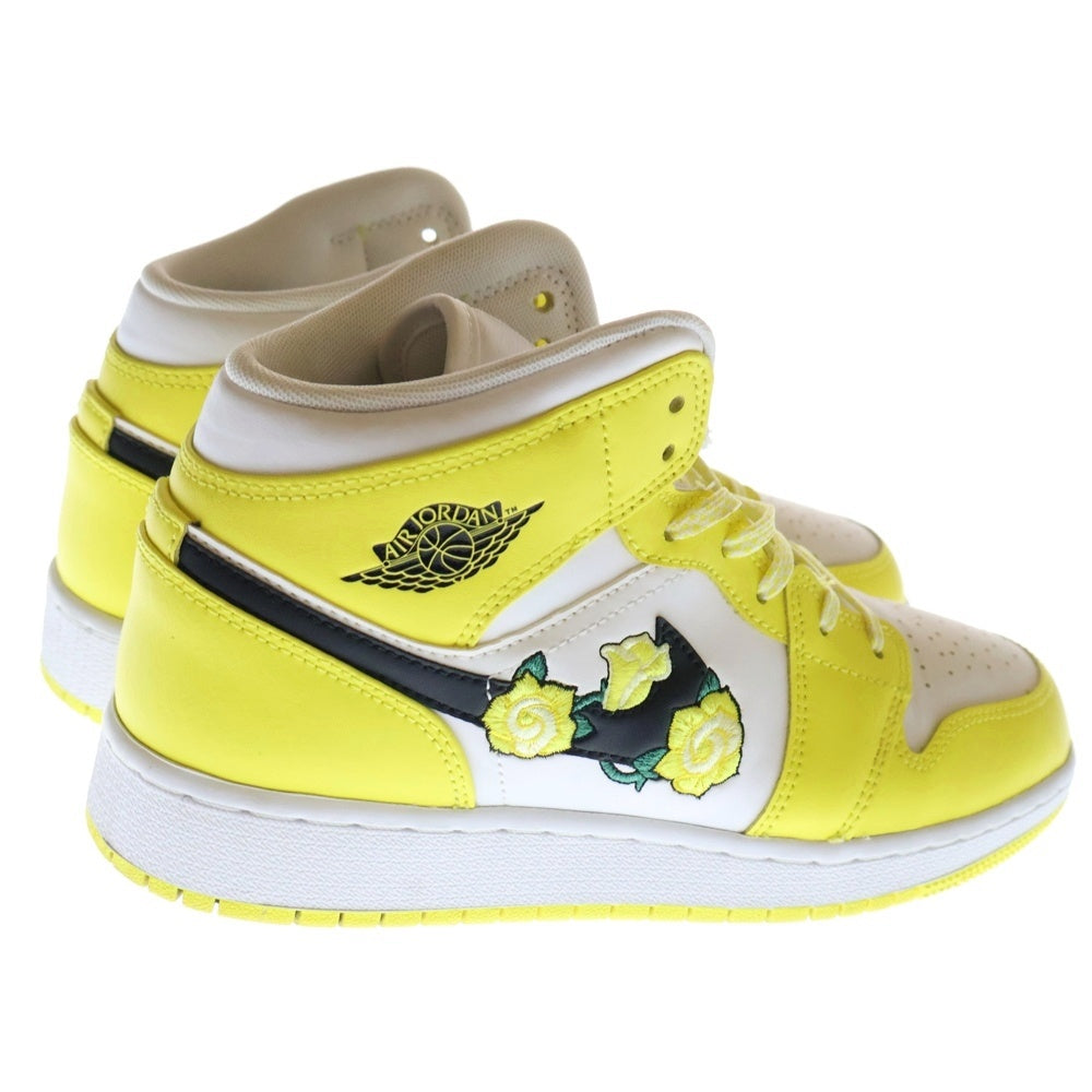 NIKE(ナイキ) GS Air Jordan 1 GS エアジョーダン1 ミッドカットスニーカー キッズ イエロー US5.5Y/24cm AV5174-700