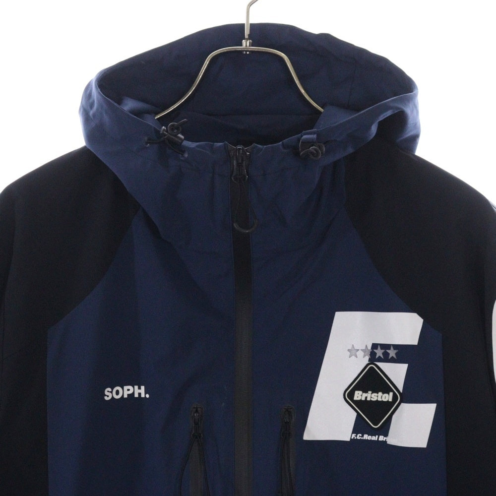 F.C.R.B./F.C.Real Bristol/FCRB(エフシーアールビー/エフシーレアルブリストル) TOUR JACKET ツアージャケット ナイロンジップアップジャケット ブルー/ブラック FCRB-189041