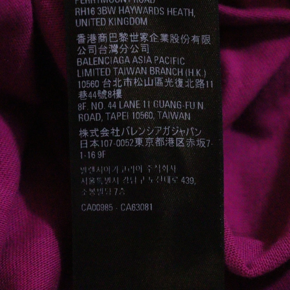 BALENCIAGA(バレンシアガ) 21AW レースデザイン キャンペーンロゴ半袖Tシャツ ワンピース レディース ピンク 671398 TKVJ1