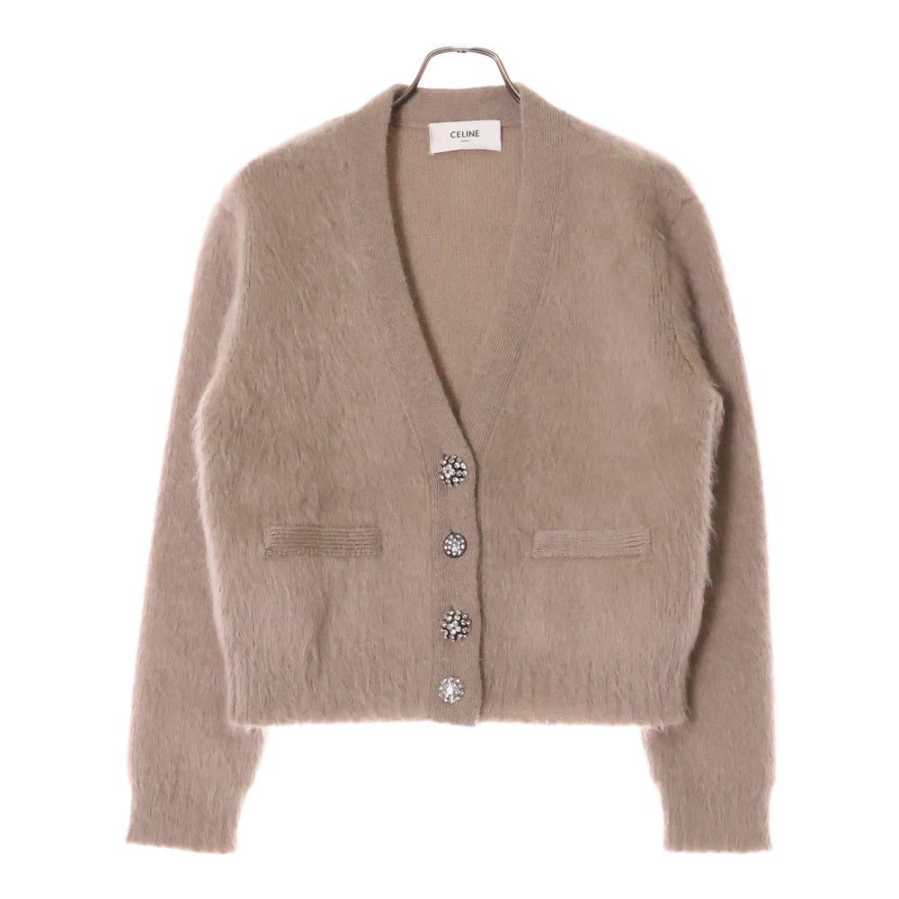 CELINE(セリーヌ) 24SS CARDIGAN JACKET IN BRUSHED MOHAIR ブラッシュドモヘア カーディガン ベージュ レディース 2AD0E440U.18TP