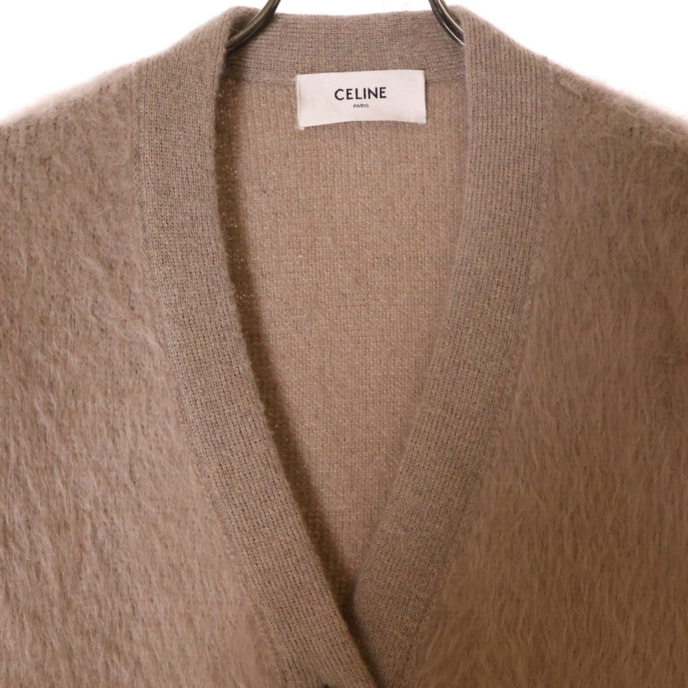 CELINE(セリーヌ) 24SS CARDIGAN JACKET IN BRUSHED MOHAIR ブラッシュドモヘア カーディガン ベージュ レディース 2AD0E440U.18TP
