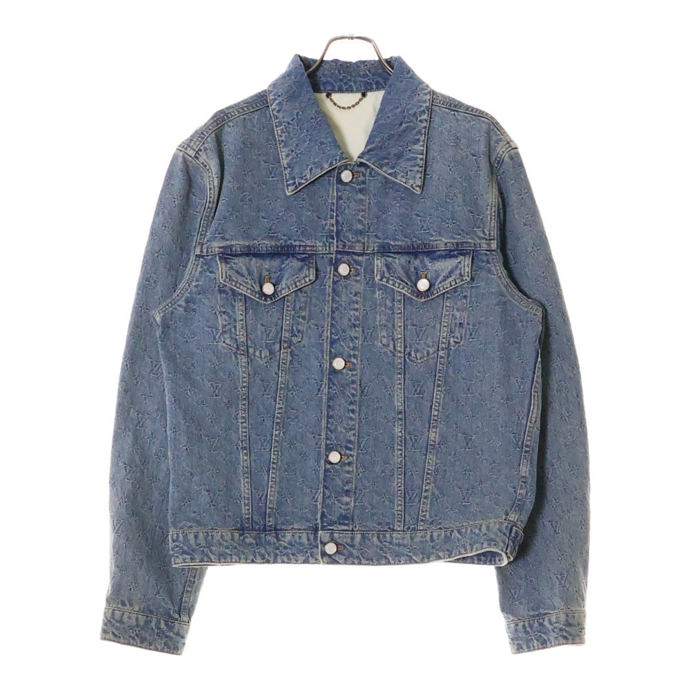 LOUIS VUITTON(ルイヴィトン) 25SS モノグラムパールボタン デニムジャケット ジャガード RM251Q UZD HRA79W インディゴ