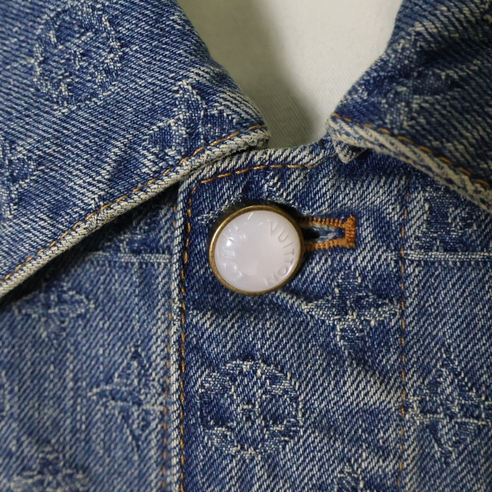 LOUIS VUITTON(ルイヴィトン) 25SS モノグラムパールボタン デニムジャケット ジャガード RM251Q UZD HRA79W インディゴ