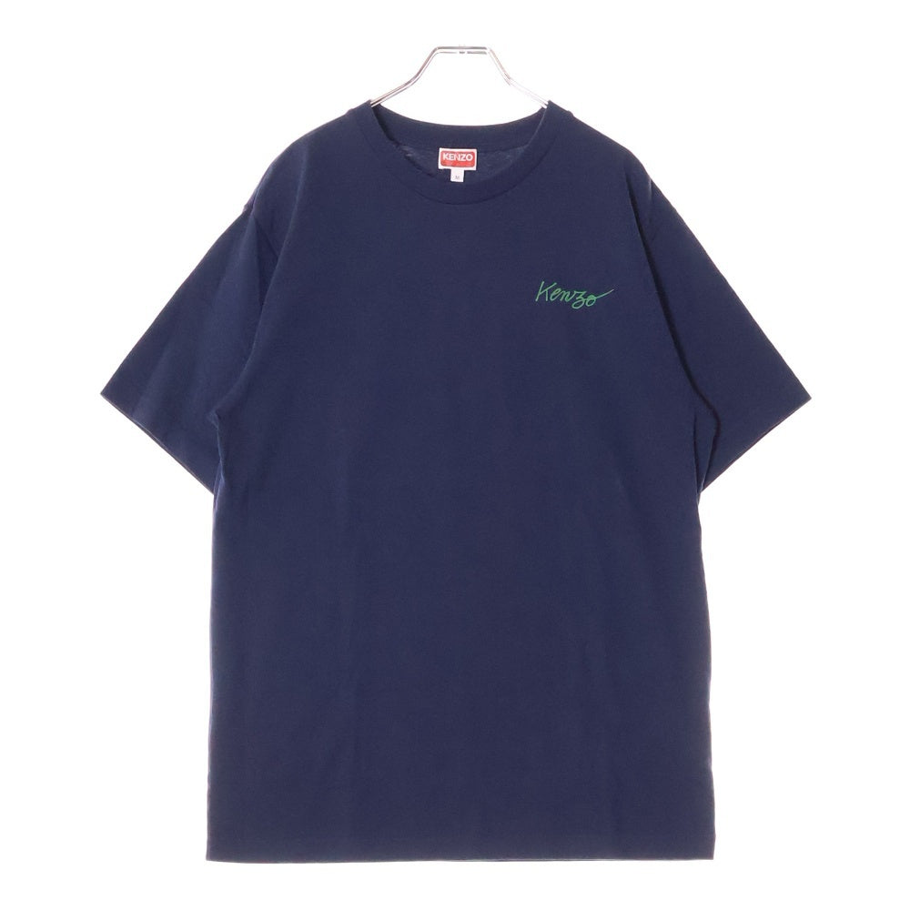 KENZO(ケンゾー) 花柄 グラフィックプリント 半袖Tシャツ FC55TS227CSL ネイビー