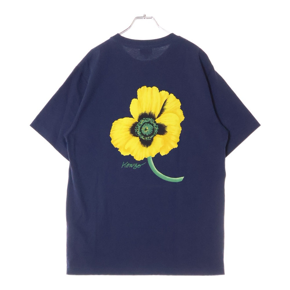 KENZO(ケンゾー) 花柄 グラフィックプリント 半袖Tシャツ FC55TS227CSL ネイビー