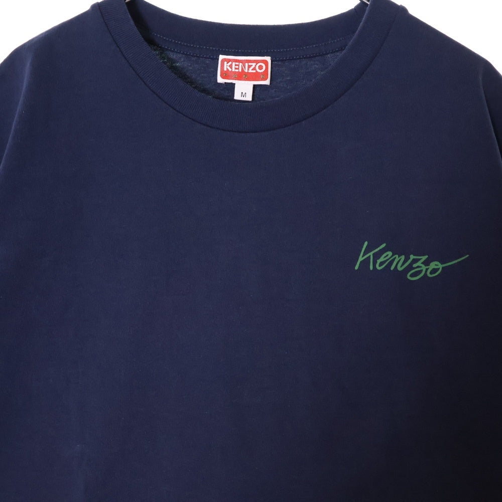 KENZO(ケンゾー) 花柄 グラフィックプリント 半袖Tシャツ FC55TS227CSL ネイビー