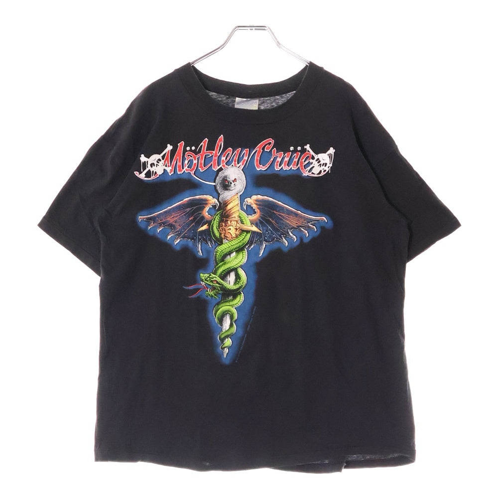VINTAGE(ヴィンテージ) 80s MOTLEY CRUE モトリークルー クルーネック半袖Tシャツ カットソー ブラック