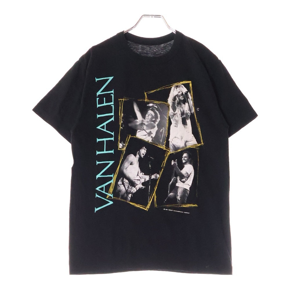 VINTAGE(ヴィンテージ) 80s VAN HALEN ヴァンヘイレン 1989World TOUR クルーネック半袖Tシャツ カットソー ブラック