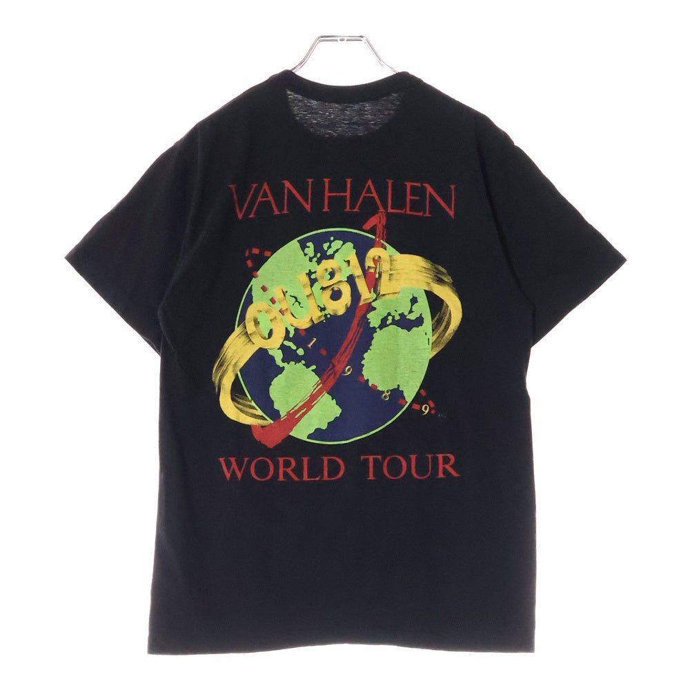 VINTAGE(ヴィンテージ) 80s VAN HALEN ヴァンヘイレン 1989World TOUR クルーネック半袖Tシャツ カットソー ブラック