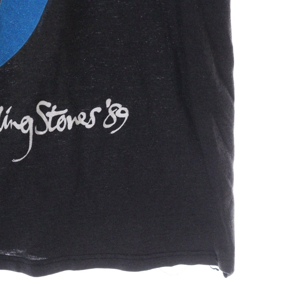 VINTAGE(ヴィンテージ) 80s ROLLING STONES ローリングストーンズ 1989 NORTH AMERICAN TOUR クルーネック半袖Tシャツ カットソー ブラック