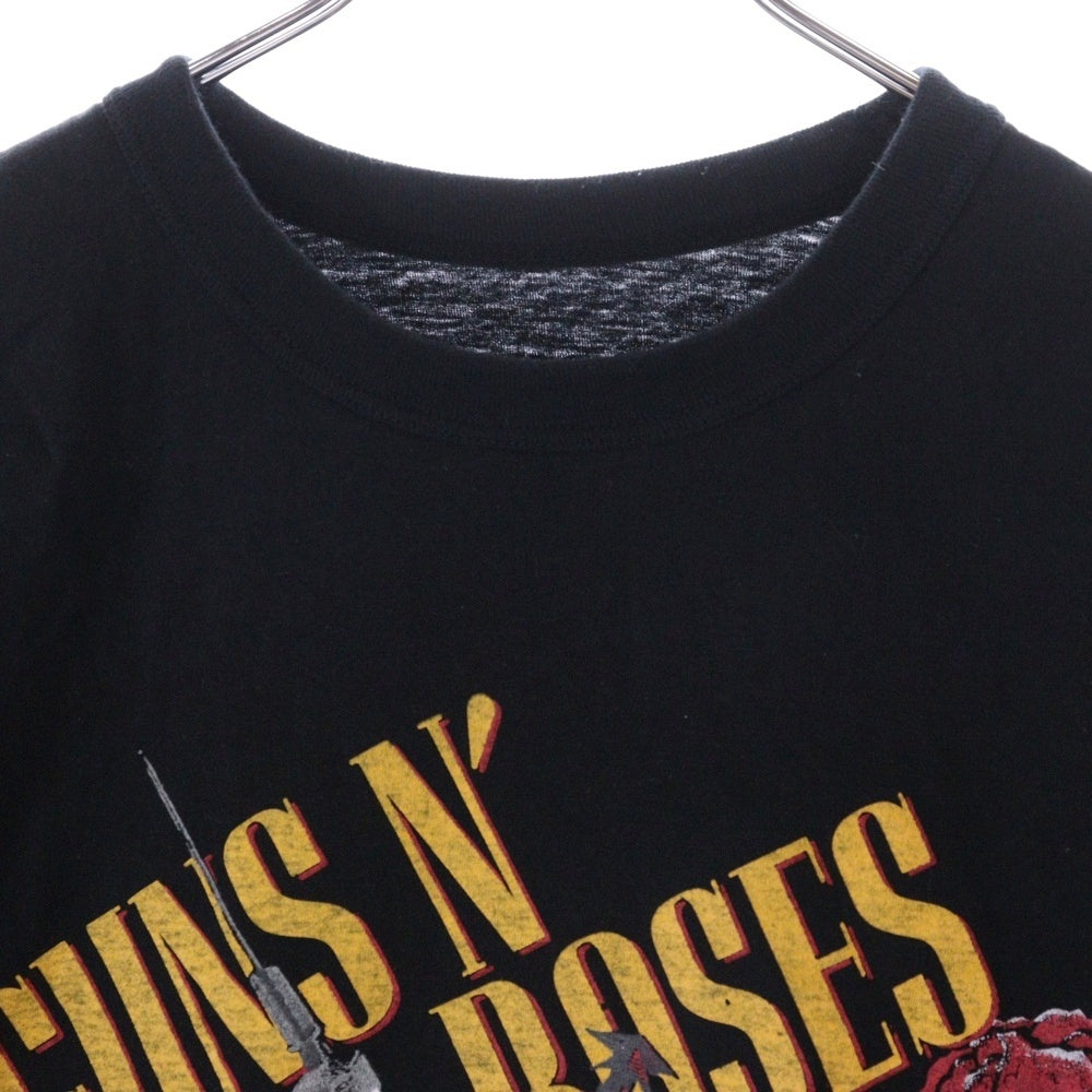 VINTAGE(ヴィンテージ) 80s GUNS N'ROSES ガンズアンドローゼズ APPETITE FOR DESTRUCTION JAPANTOUR クルーネック半袖Tシャツ カットソー ブラック