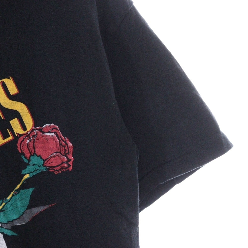 VINTAGE(ヴィンテージ) 80s GUNS N'ROSES ガンズアンドローゼズ APPETITE FOR DESTRUCTION JAPANTOUR クルーネック半袖Tシャツ カットソー ブラック