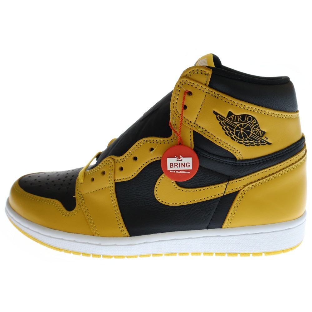 NIKE(ナイキ) Air Jordan 1 High OG Pollen エアジョーダン1 OG パラン ハイカットスニーカー ブラック/イエロー US9.5/27.5cm 555088-701