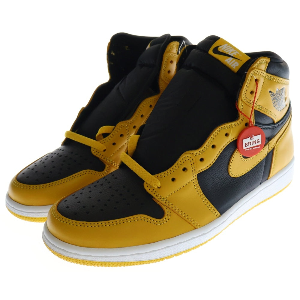 NIKE(ナイキ) Air Jordan 1 High OG Pollen エアジョーダン1 OG パラン ハイカットスニーカー ブラック/イエロー US9.5/27.5cm 555088-701