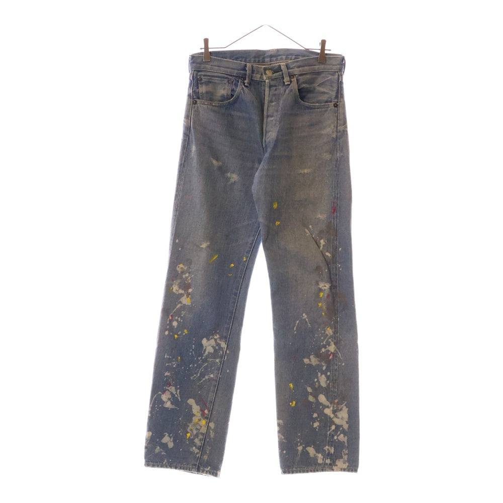 Levi's VINTAGE CLOTHING(リーバイス ビンテージ クロージング) ×fragment design 501本限定 501 ペイント加工 ストレートデニムパンツ インディゴ 55501-0068
