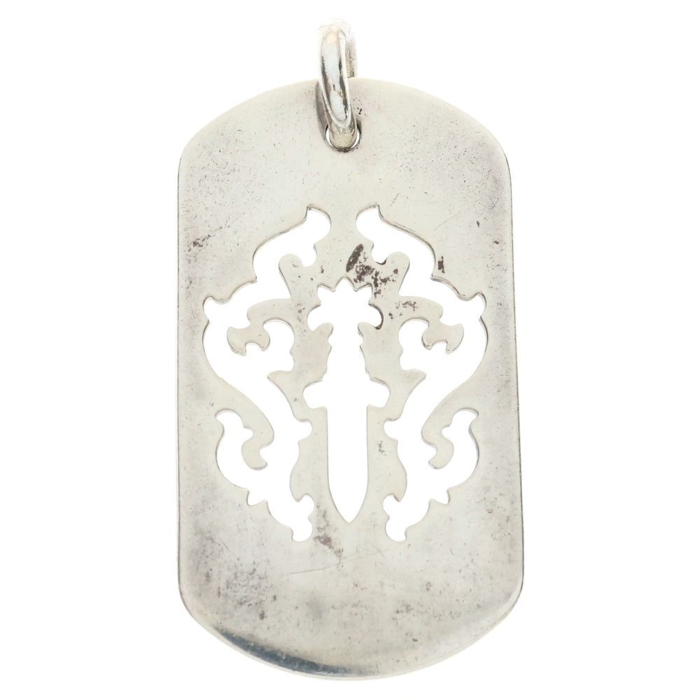 CHROME HEARTS(クロムハーツ) D TAG LRG DAGGER ヴァインダガーカットアウトドッグタグ ラージ ペンダントトップ シルバー BCA240