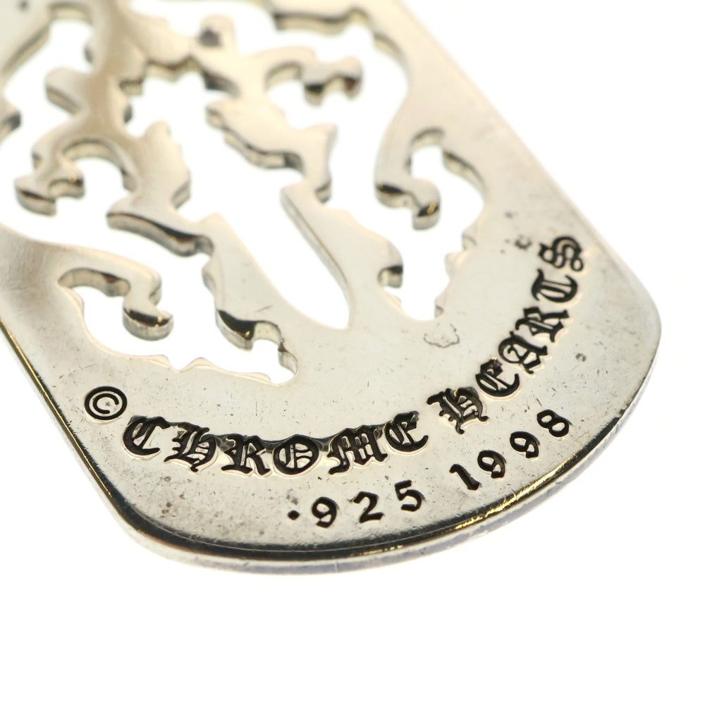 CHROME HEARTS(クロムハーツ) D TAG LRG DAGGER ヴァインダガーカットアウトドッグタグ ラージ ペンダントトップ シルバー BCA240