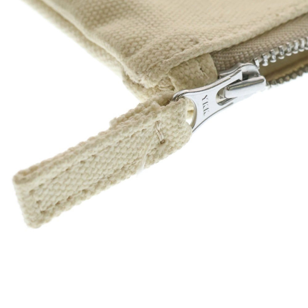 STUSSY(ステューシー) CANVAS COIN POUCH ロゴ刺繍 キャンバスコインポーチ コインケース アイボリー 134256