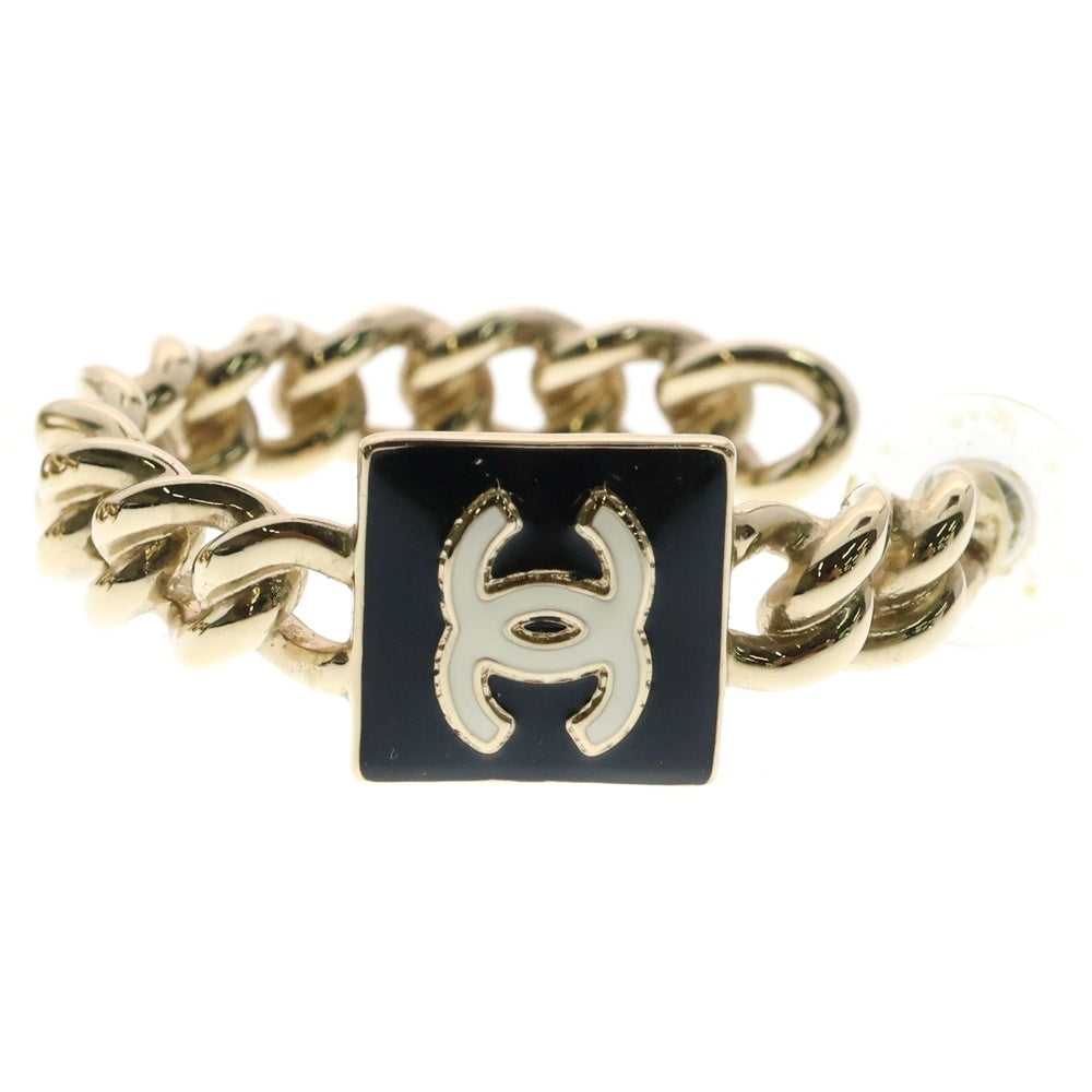 CHANEL(シャネル) ココマーク チェーンフープピアス レディース ゴールド/ブラック B22A