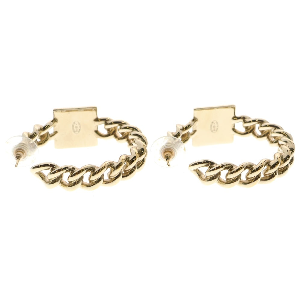 CHANEL(シャネル) ココマーク チェーンフープピアス レディース ゴールド/ブラック B22A