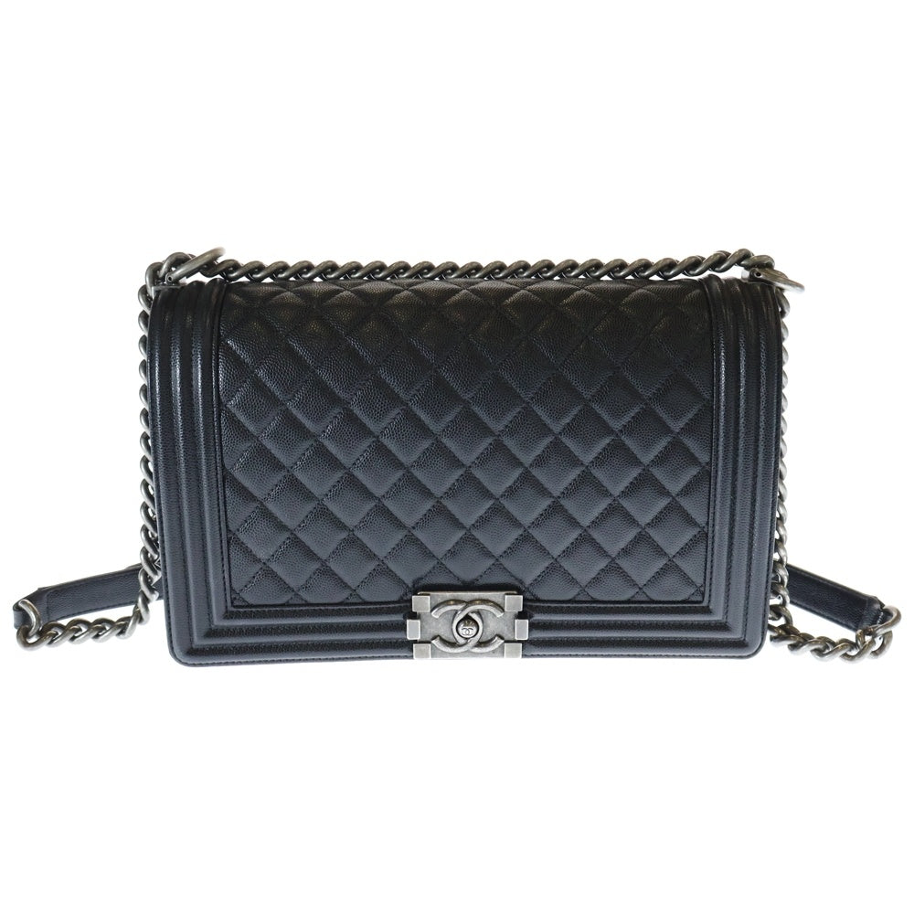 CHANEL(シャネル) ボーイシャネル28 ココマーク キャビアスキン チェーンショルダーバッグ A92193