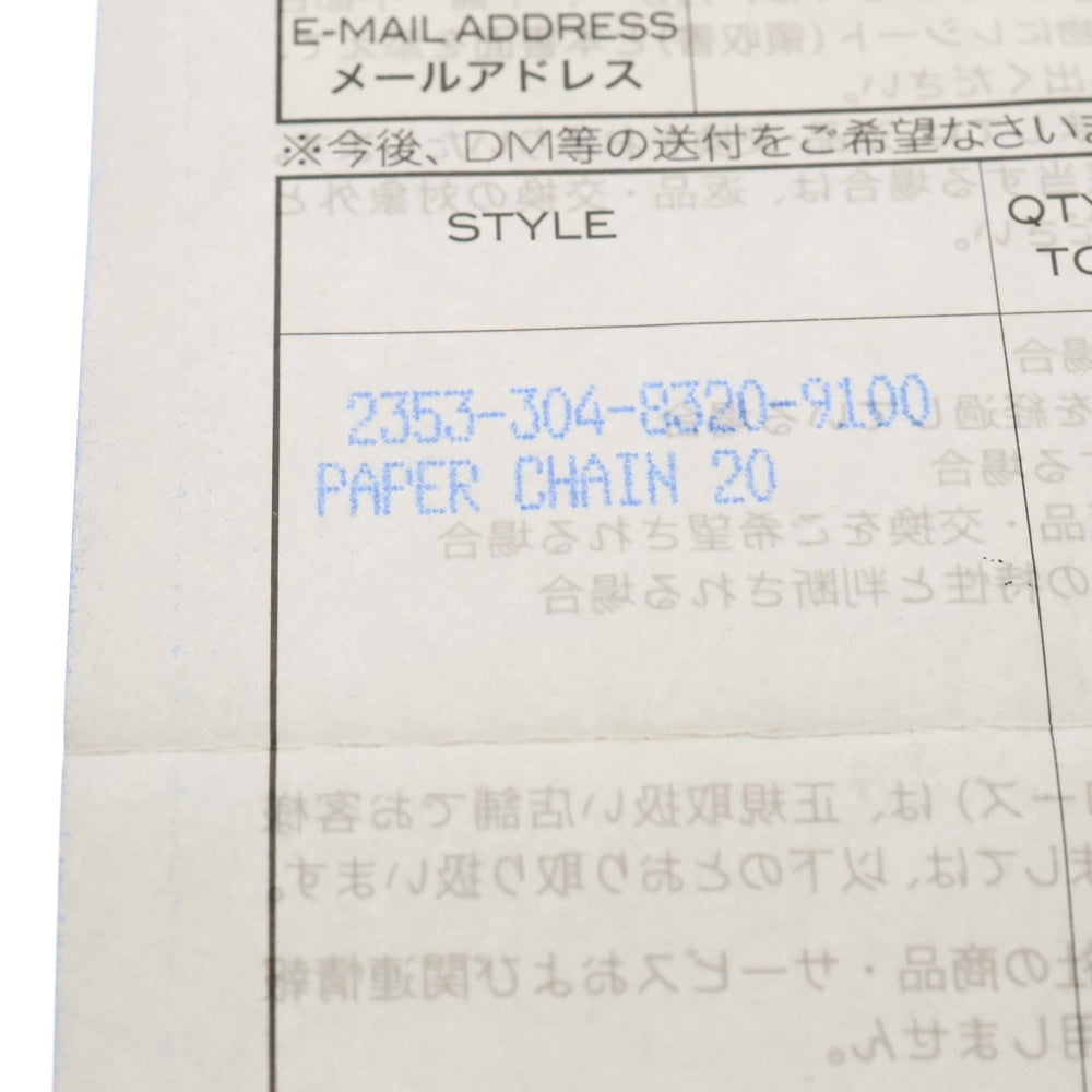 CHROME HEARTS(クロムハーツ) PAPER CHAIN 20 ペーパーチェーンネックレス 20inch シルバー BCA087
