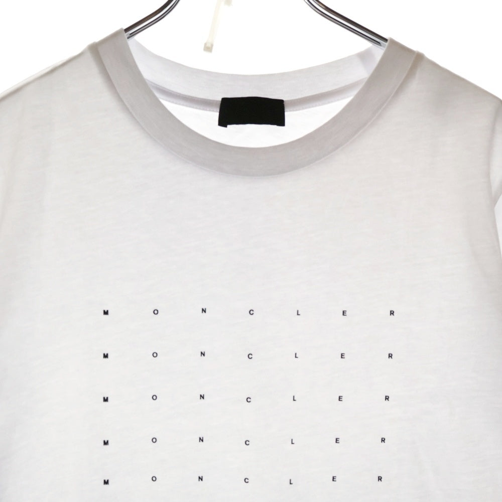 MONCLER(モンクレール) SS T-SHIRT 袖ロゴワッペン クルーネック半袖Tシャツカットソー ホワイト H20918C00022 829H8