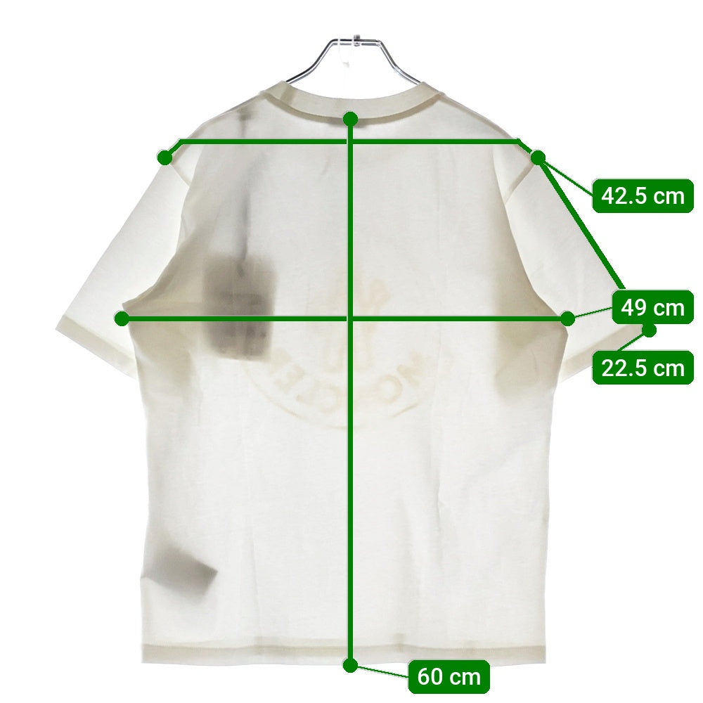 MONCLER(モンクレール) MAGLIA MANICHE CORTE SS T-SHIRT フロント刺繍ロゴ クルーネック半袖Tシャツカットソー ホワイト I10938C00014