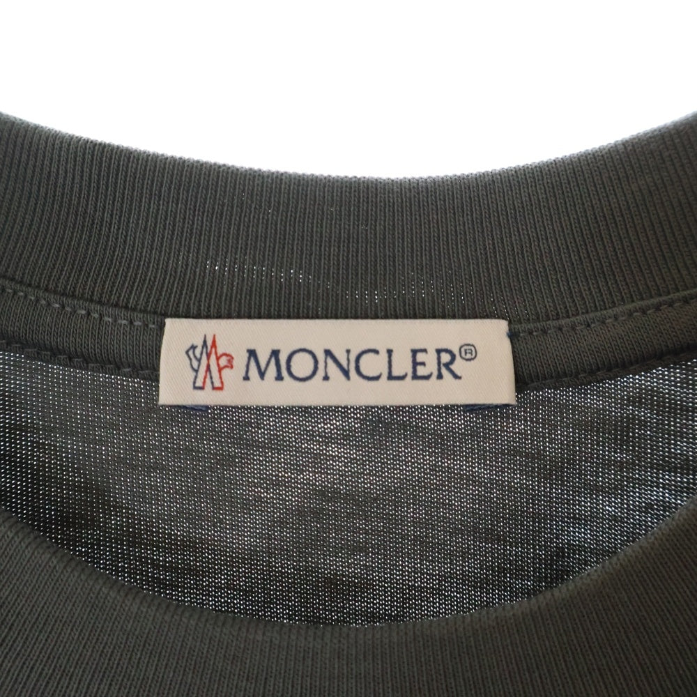 MONCLER(モンクレール) MAGLIA MANICHE CORTE SS T-SHIRT フロントプリント クルーネック半袖Tシャツカットソー グレー I10938C00016 829HP