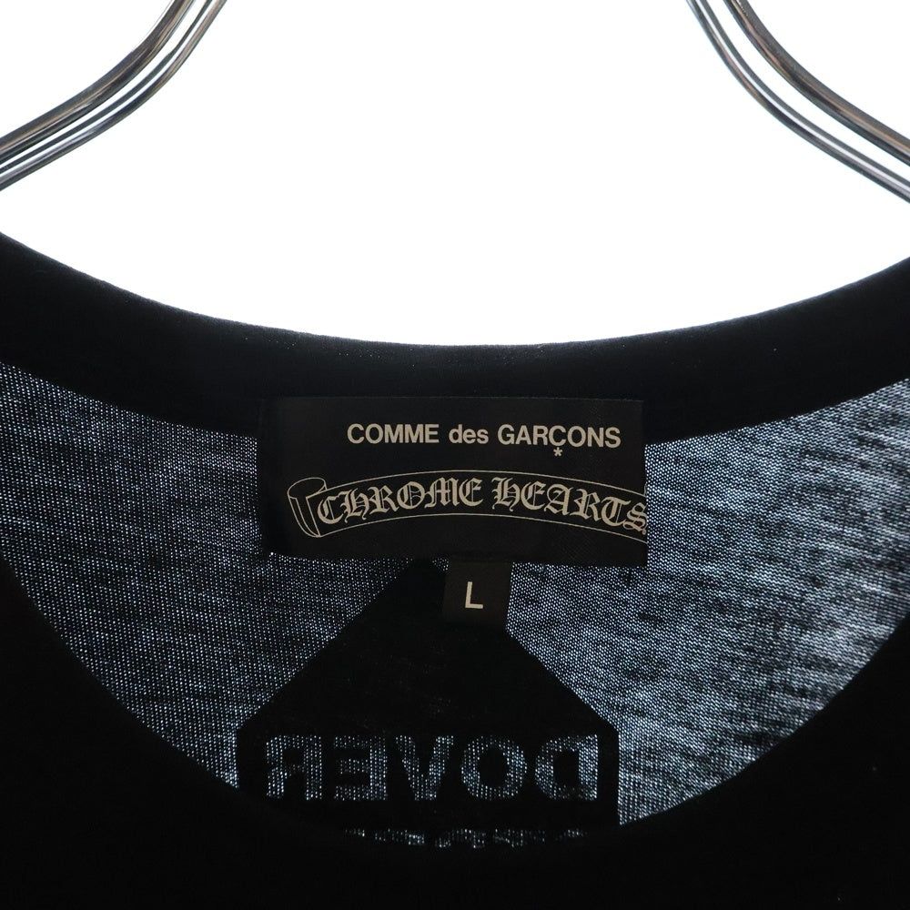 CHROME HEARTS(クロムハーツ) 12SS ×COMME des GARCONS DOVER STREET MARKET ZI-T002 ×コムデギャルソン ホースシュープリント クルーネック半袖Tシャツカットソー ブラック