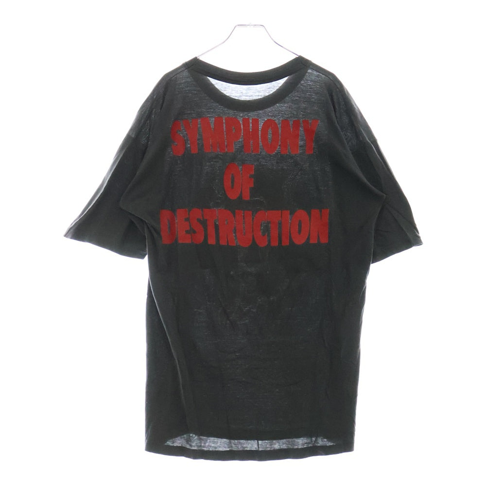 VINTAGE(ヴィンテージ) 90s MEGADETH SYMPHONY OF DESTRUCTION メガデス 両面プリント クルーネック半袖Tシャツカットソー グレー