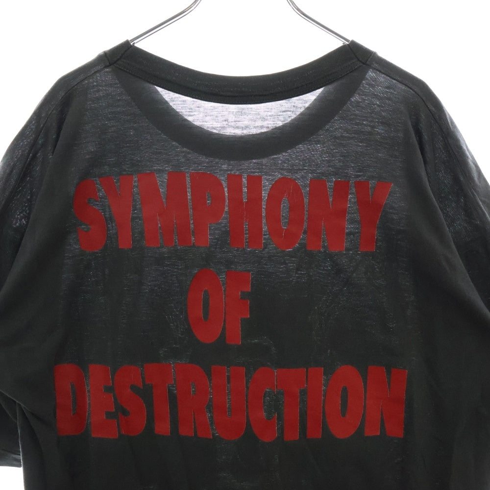VINTAGE(ヴィンテージ) 90s MEGADETH SYMPHONY OF DESTRUCTION メガデス 両面プリント クルーネック半袖Tシャツカットソー グレー