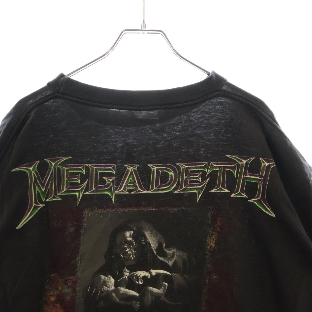 VINTAGE(ヴィンテージ) 90s MEGADETH Youthanasia Tour Tee ユースアネイジアツアー 両面プリント クルーネック半袖Tシャツカットソー グレー