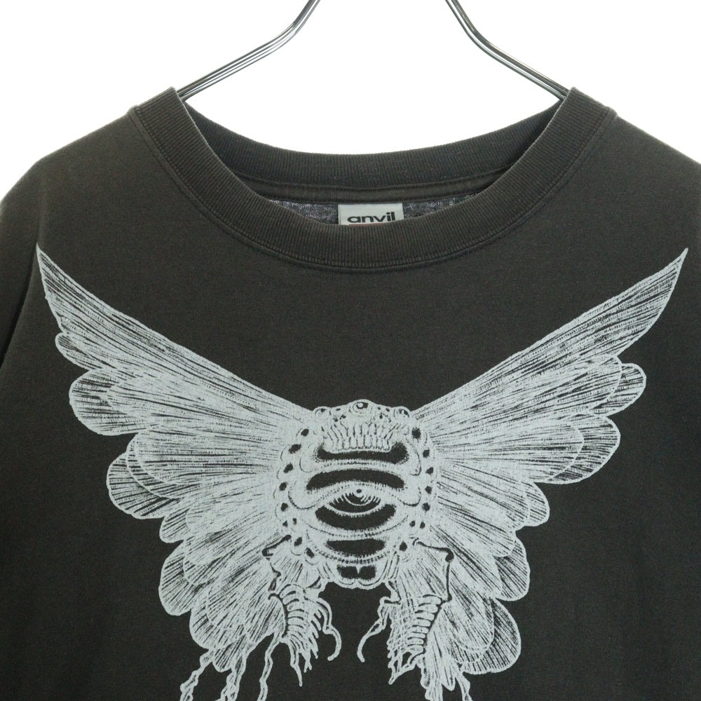 VINTAGE(ヴィンテージ) SWARRRM フロントプリント クルーネック半袖Tシャツカットソー ブラウン